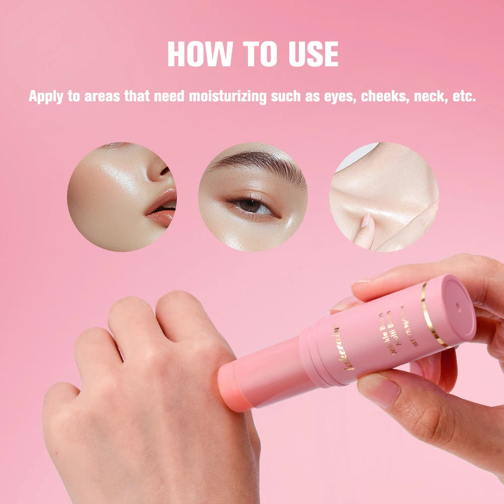 Korean Pink Hydrating Balm Stick — Multi-Use Moisturising Makeup Base