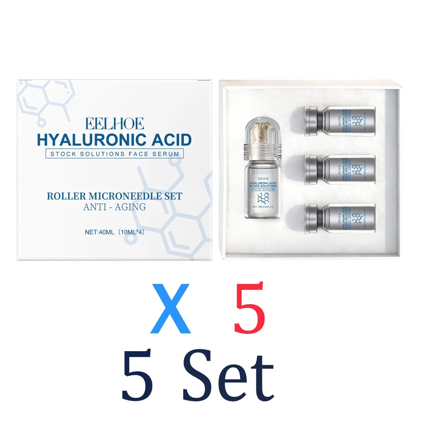 Niacinamide Microneedle Facial Serum Kit — 0.25mm Derma Roller + Day Cream 30ml