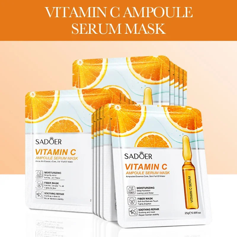 24K Gold Hyaluronic Acid Face Masks — Firming & Anti-Wrinkle (15 Sheets)