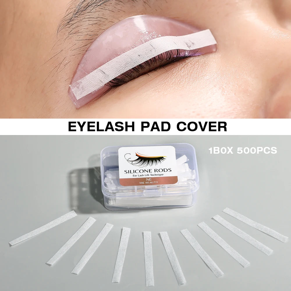 500pcs Disposable Lash Lift Pads & Eyelash Lift Rods Covers — Silicone Curler Tapes