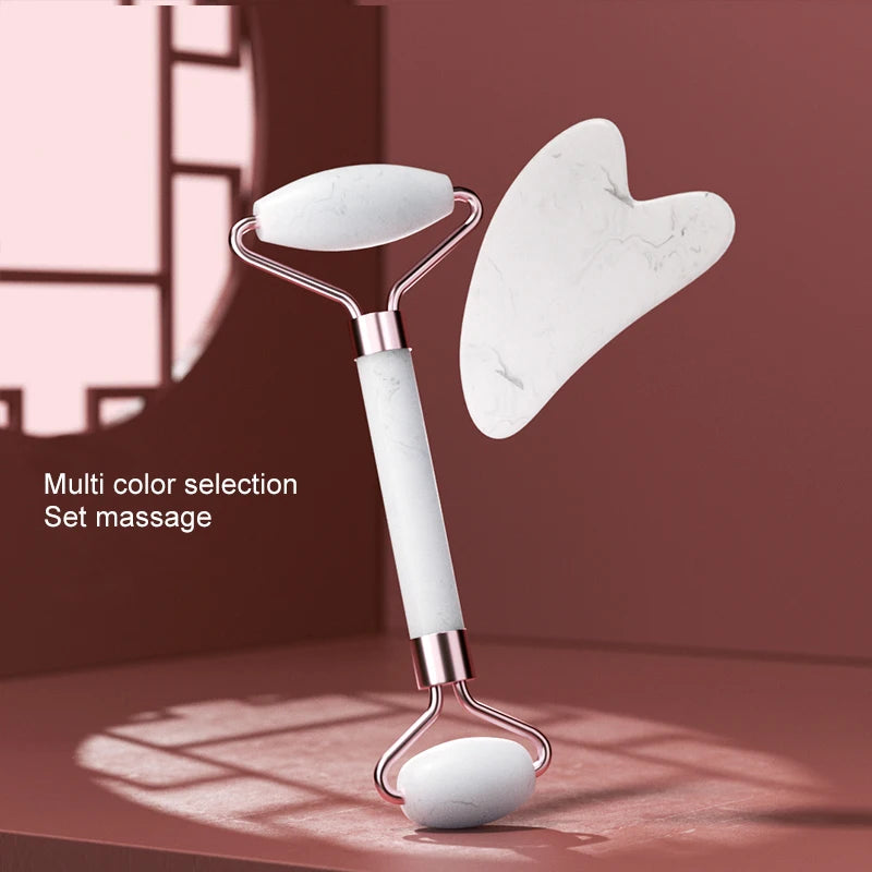 Facial Roller & Gua Sha Scraping Board Beauty Set