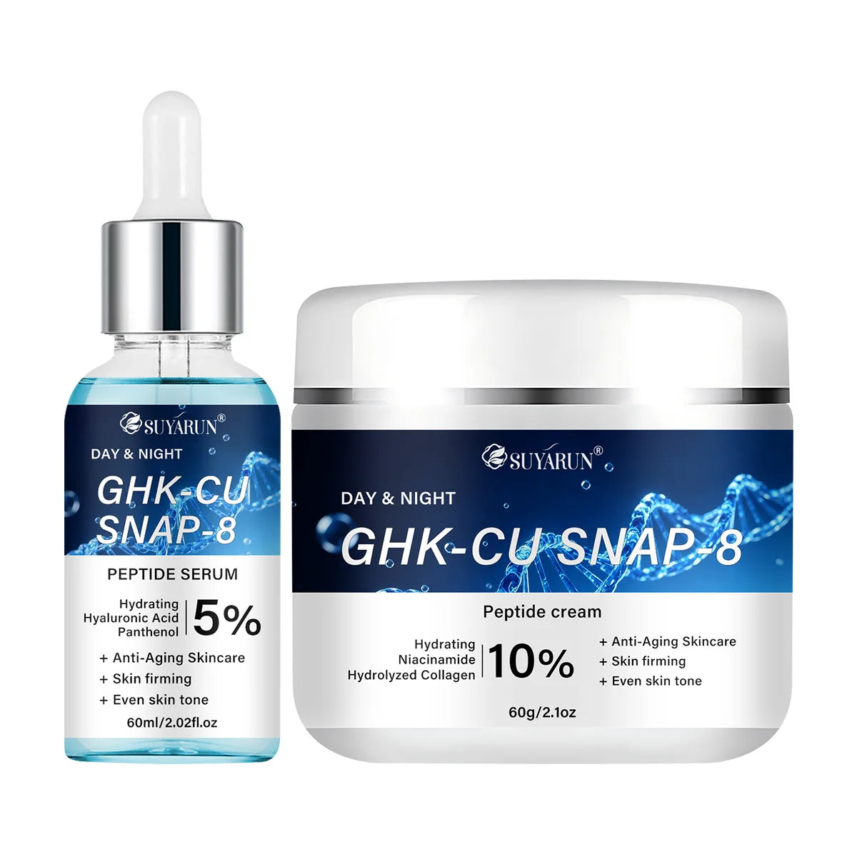 SUYARUN GHK-CU + SNAP-8 Anti-Aging Facial Moisturiser — Firming Cream & Serum