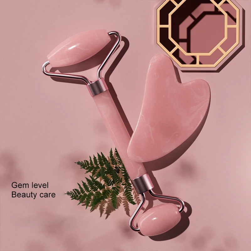 Facial Roller & Gua Sha Scraping Board Beauty Set