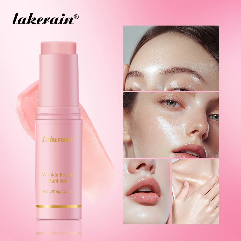 Korean Pink Hydrating Balm Stick — Multi-Use Moisturising Makeup Base
