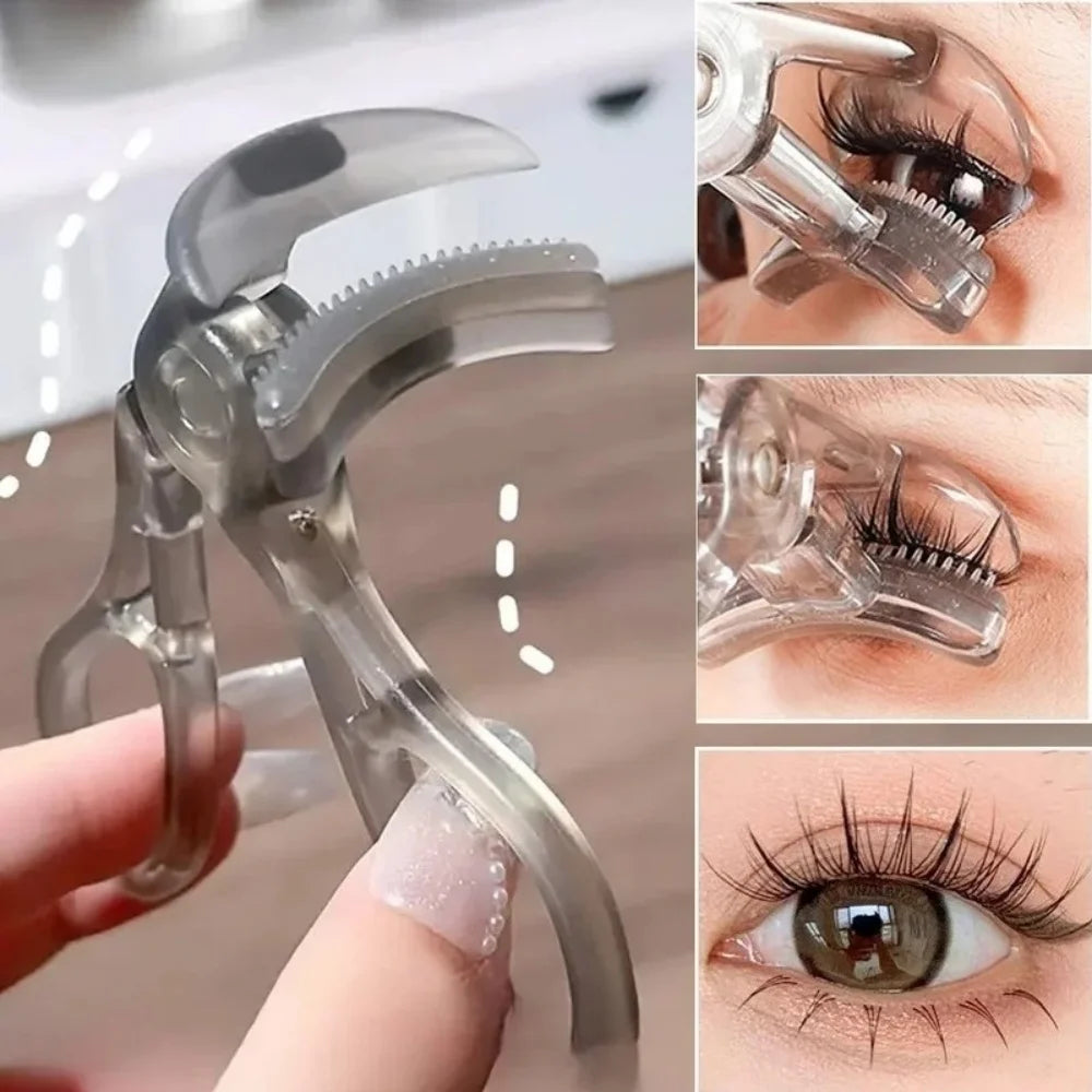 Dual-Type Eyelash Curler with Comb — Long-Lasting Natural Curl