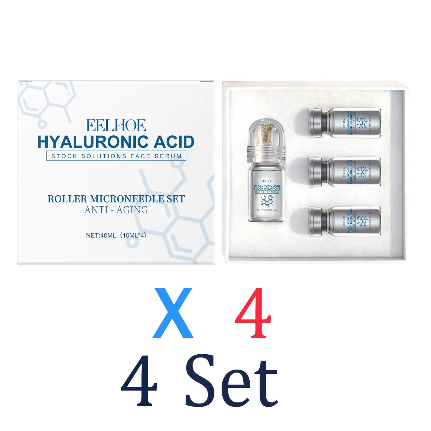 Niacinamide Microneedle Facial Serum Kit — 0.25mm Derma Roller + Day Cream 30ml