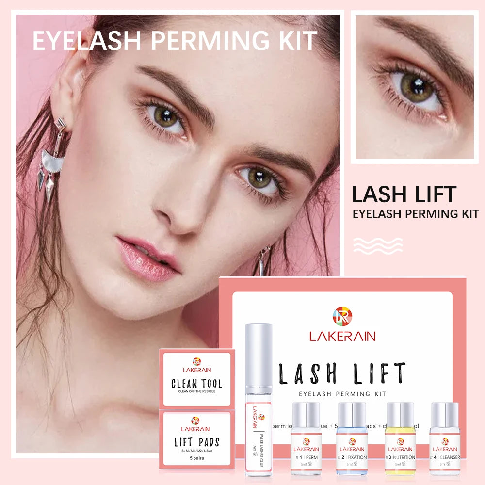 Semi-Permanent Lash Lift Kit — Professional Perming & Curling Set for Home & Salon