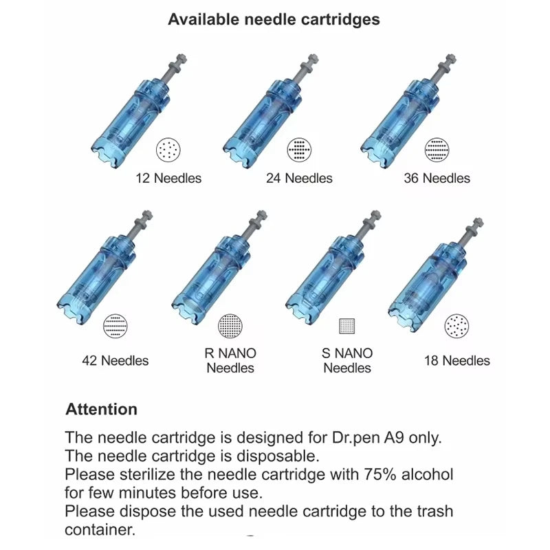 Dr. Pen Microneedling Needle Cartridges (12/18/24/36/42 Pin)