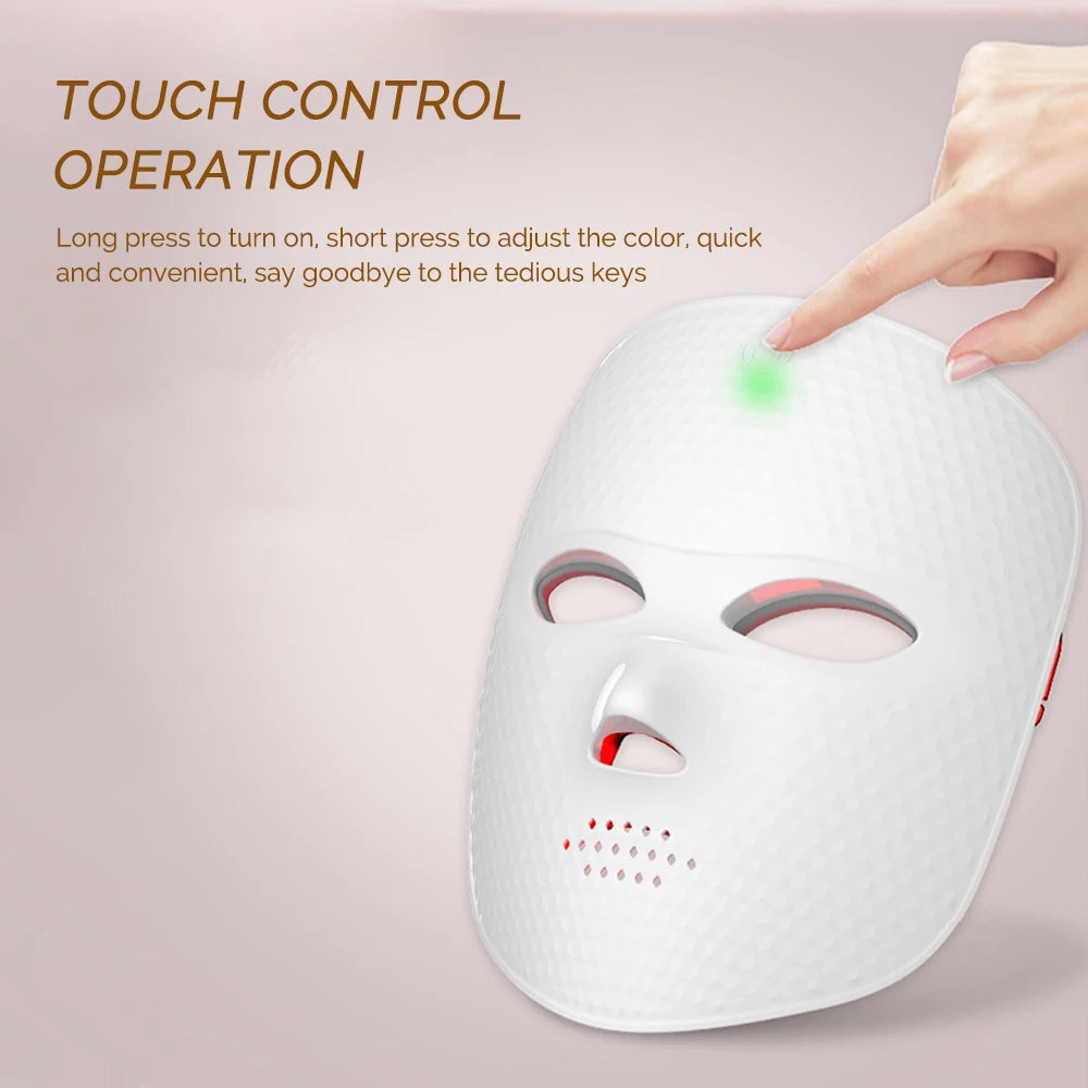 7 Colour Wireless LED Light Therapy Face Mask