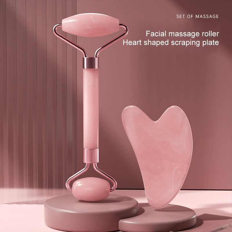 Facial Roller & Gua Sha Scraping Board Beauty Set