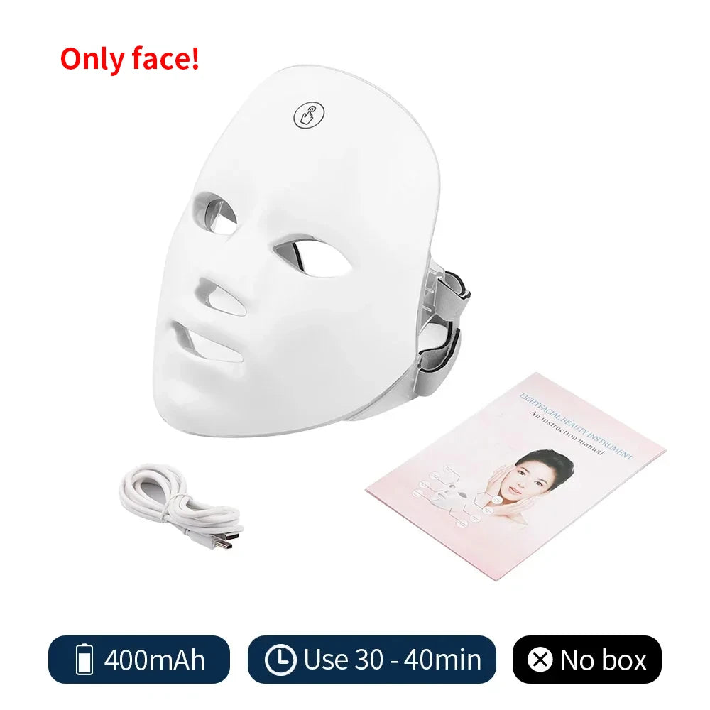 7 Colour Wireless LED Light Therapy Face Mask