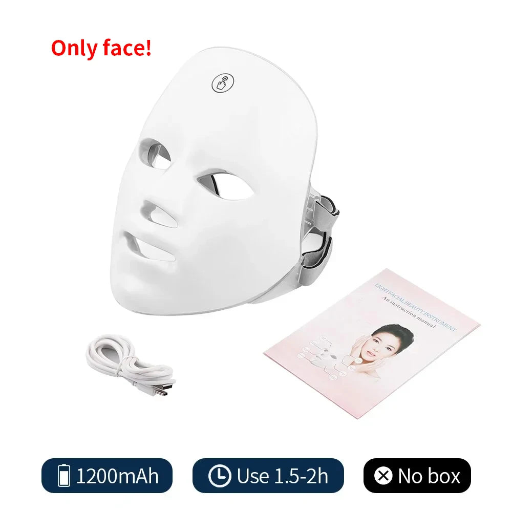 7 Colour Wireless LED Light Therapy Face Mask