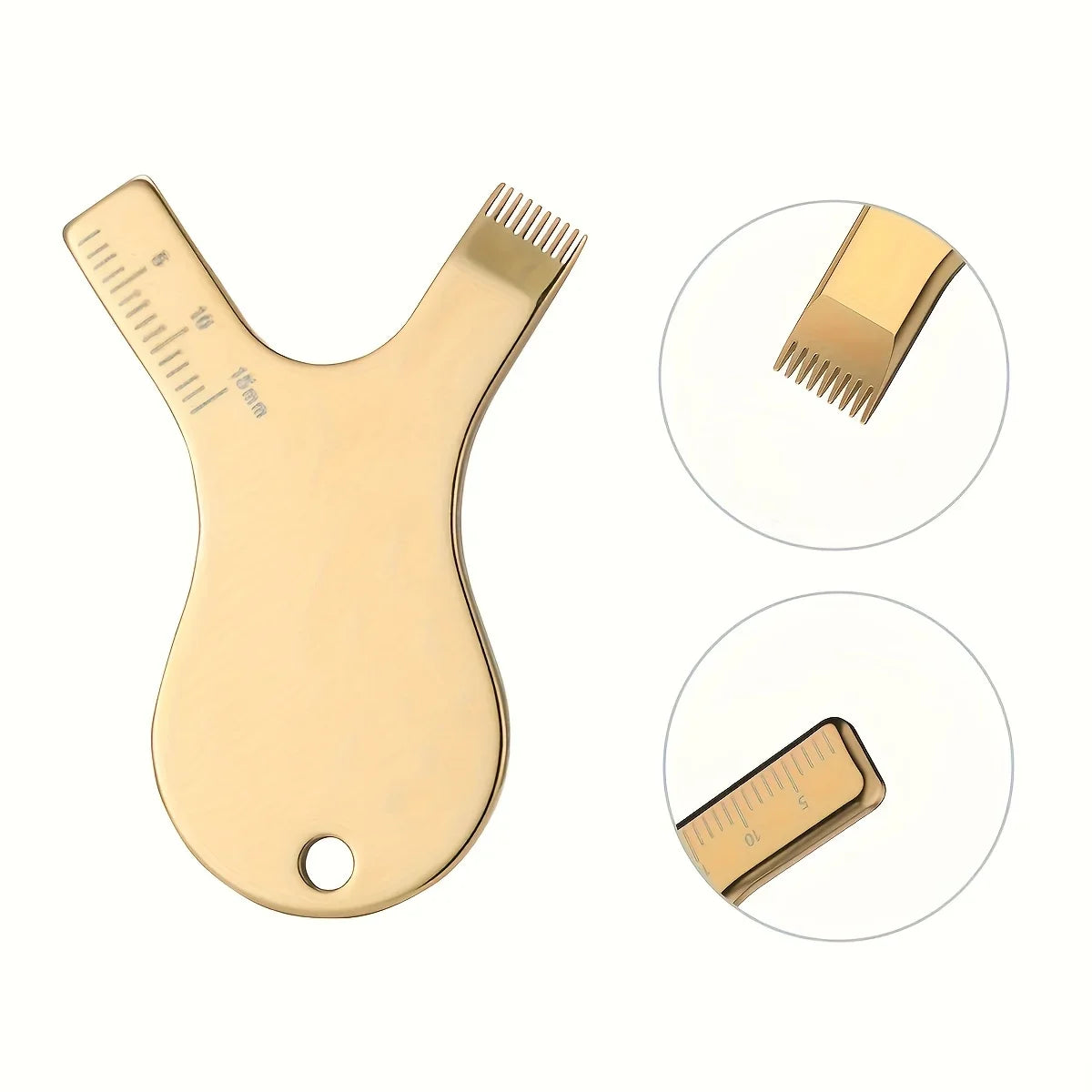 Reusable Y-Shape Stainless Steel Lash Lift Brush — Precision Eyelash Comb & Cleaning Tool