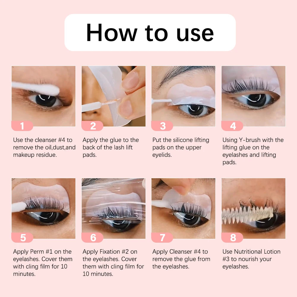 Semi-Permanent Lash Lift Kit — Professional Perming & Curling Set for Home & Salon