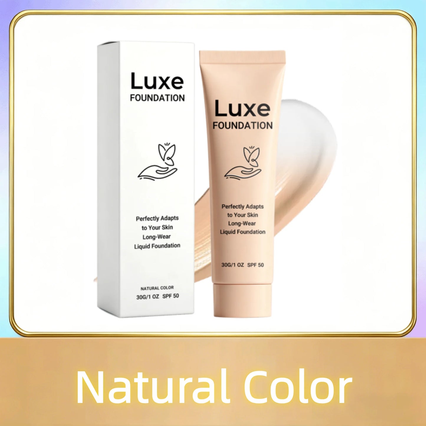 SPF50 Colour-Adapting Foundation — Natural Finish Makeup Base